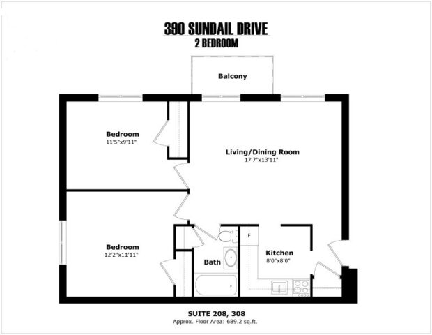 Typical Two Bedroom Apartment